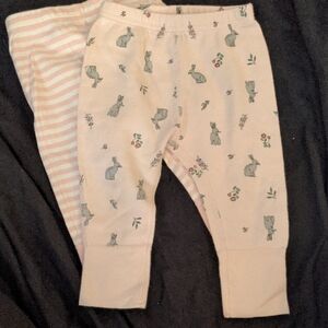 Hanna Andersson Pink Bunny Print Baby Pants
